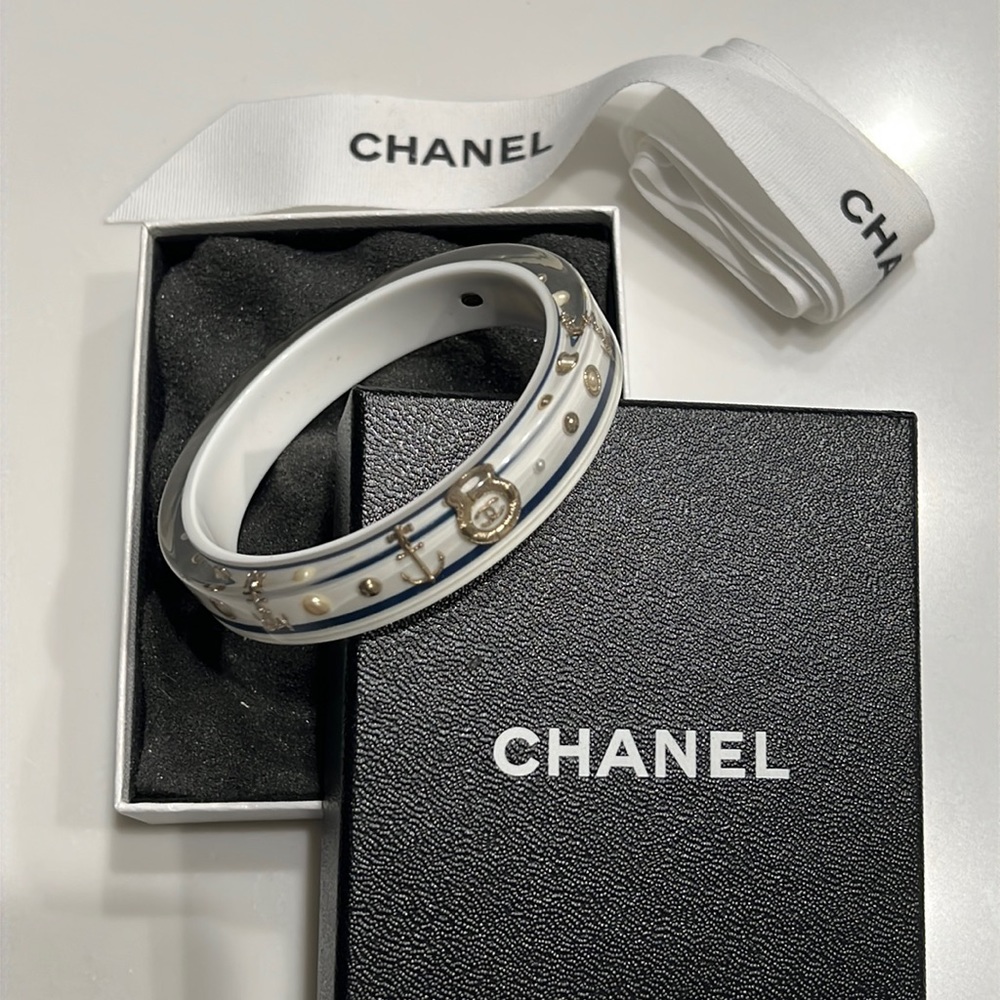 Chanel nautical bangle with box & ribbon